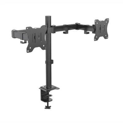Afbeelding van SVITA MOKPO Monitorhouder 2 monitoren 15 27 inch tafel in hoogte verstelbaar met helling VESA 75/100 zwart