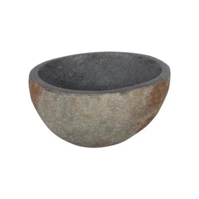 Afbeelding van Waskom Differnz Riverstone Diameter 23 25cm Natuursteen Grijs