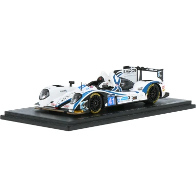Afbeelding van De 1:43 gegoten modelauto van Gibson 015S Nissan Greaves Motorsport #41 24H of Lemans 2015. chauffeurs waren G. Hirsch / Paletou en J. Lancaster. fabrikant het schaalmodel is Spark.