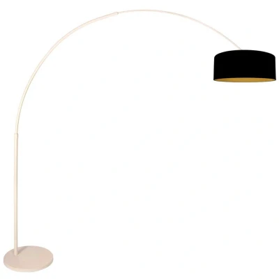 Afbeelding van Steinhauer Booglamp Sparkled Light crème met zwarte kap Ø 50cm 4317CR