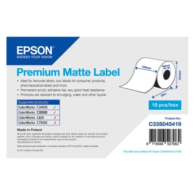 Afbeelding van Thermische Papierrol Epson C33S045419 (1 Stuks)
