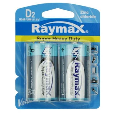 Afbeelding van Raymax Batterij Zink R20P Type D 1.5V 2 stuks