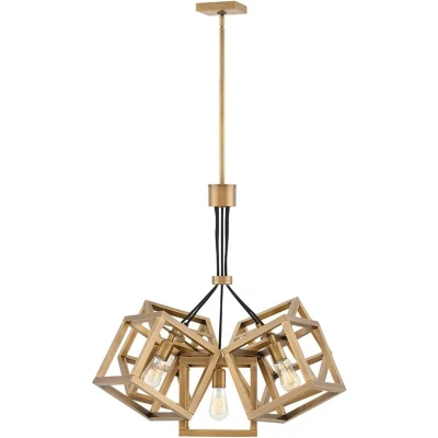 Afbeelding van Hinkley/ Fredrick Ramond LED Pendelarmatuur Ensemble 5X E27 Max 60W Dimbaar Brushed Bronze