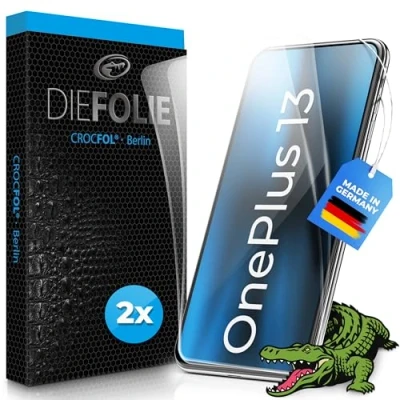 Afbeelding van Crocfol DIEFOLIE voor OnePlus 13 [2 stuks] beschermfolie van de testwinnaar zelfherstellende premium 5D langdurige (case friendly)