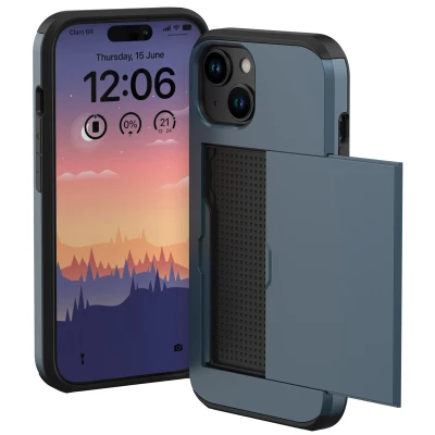Afbeelding van Apple iPhone 15 Hoesje Kunststof iMoshion Hardcase/Backcover Donkerblauw Telefoonhoesje
