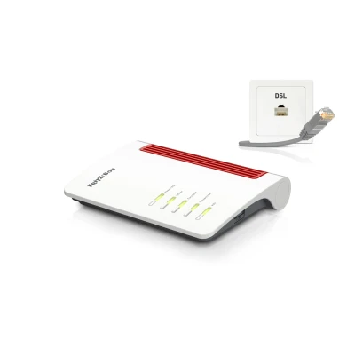 Afbeelding van Avm Fritz! Box 7530 Wlan Ac+N Router (Dsl/Vdsl, 866 Mbit/S (5Ghz) &amp; 400 (2,4 Ghz), Tot 300 Met Vdsl Supervectoring 35B, Mesh, Dect Basis, Media Server, Geschikt Voor Duitsland)