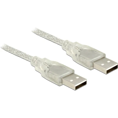 Afbeelding van Delock kabel USB 2.0 Type A male &gt; 1.5 m transpara