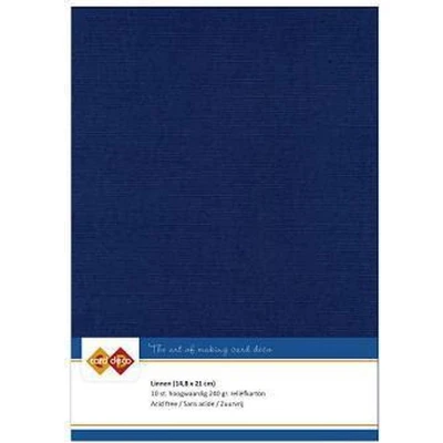 Afbeelding van Linnenkarton A5 Donkerblauw