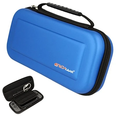 Afbeelding van TECHGEAR Case Compatible with Nintendo Switch OLED, Hard Protective Carry Travel &amp; Storage Cover made for Switch, Game Cards, Accessories BLUE