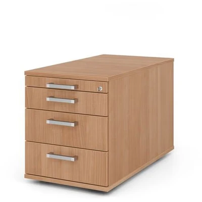 Afbeelding van Ladeblok 3 Lades Verrijdbaar Walnoot 42,8 x 80 51,2 cm Signa Tc30 CE