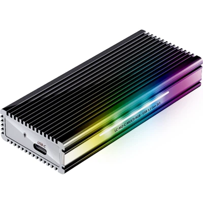 Afbeelding van LC Power M2 C MULTI RGB behuizing voor opslagstations SDD Aluminium, Zwart M.2