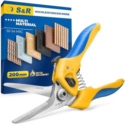 Afbeelding van S&amp;R Allround Roestvrij Staal Universele Schaar GARANTIE 5 jaar Knipperblad 50mm Combischaar met variabele openingsbreedte