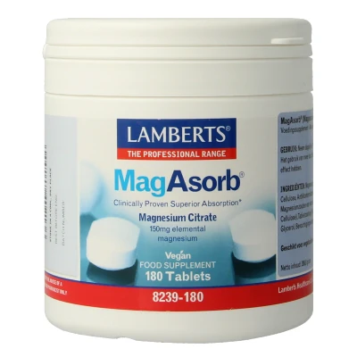 Afbeelding van Lamberts Magasorb (magnesium Citraat) 150mg, 180 tabletten