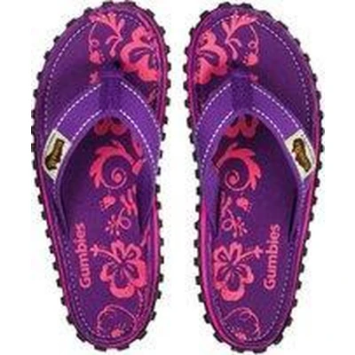 Afbeelding van Gumbies Teenslippers Unisex Purple Hibiscus Paars / Roze Maat 36