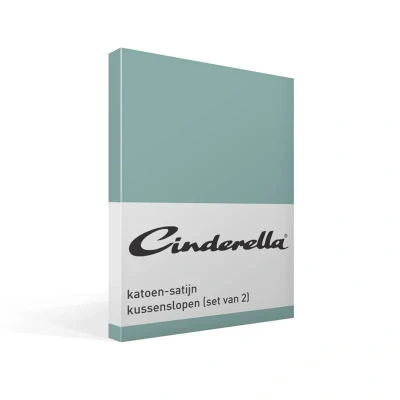 Afbeelding van Cinderella Sundays Kussenslopen 60x70 cm Satijn Mineraal Groen set van 2 stuks
