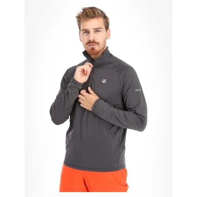 Afbeelding van Dare2b mannen Fuse Up II Core Stretch Lichtgewicht Sneldrogend Halve Lengte Binnenrits Chin Guard Midlayer, Ebbengrijs, S