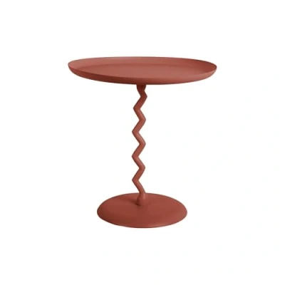 Afbeelding van Leitmotiv Bijzettafel Zig Zag Rode oker Ø40cm Scandinavisch