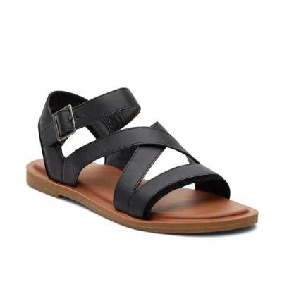 Afbeelding van TOMS Sloane Sandalen, Dames, Maat: 41, Black Leer