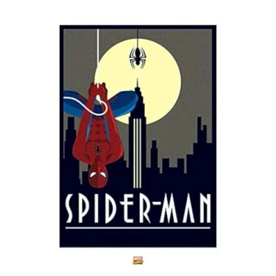 Afbeelding van Kunstdruk Marvel Deco Spider Man Hanging 60x80cm