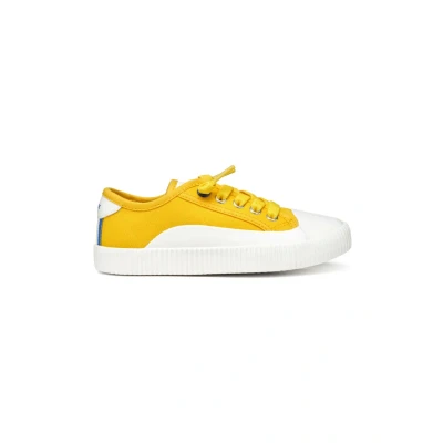Afbeelding van Geox Tippeste Sneakers laag voor kinderen, Maat: 36, Yellow white Textiel/ synthetisch