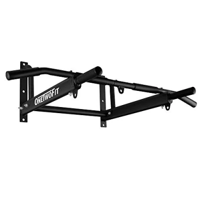 Afbeelding van Onetwofit Wandoptrekstang met 6 gaten stabieler voor binnen en buiten, maximaal gewicht: 200 kg OT103..