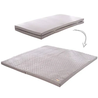 Afbeelding van roba speel en kruipmatras 60x120 cm, inklapbaar tot kruipmat 120x120 grijs, 0310V233