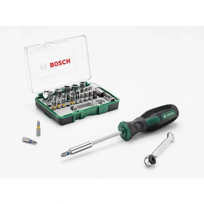 Afbeelding van Bosch X line bitset en ratelset 27 delig + handschroevendraaier