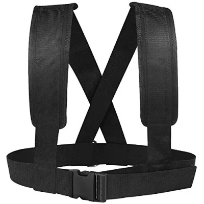 Afbeelding van POFET Zwarte Slee Harnas Weerstand Training Band Pull Strap Speed Exerciser