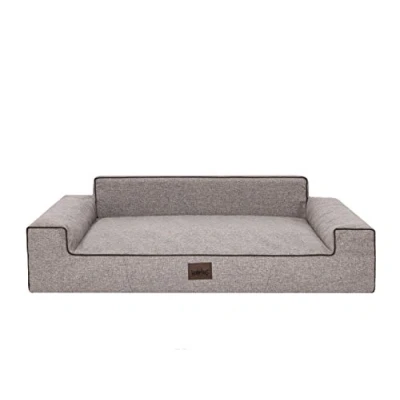 Afbeelding van Bjird Hondenbed hondenmand voor kleine, middelgrote en grote honden hondenkussen hondensofa hoes afneembaar wasbaar Glamour New Maat: XL: 116 x 78 cm Cappuccino Inari