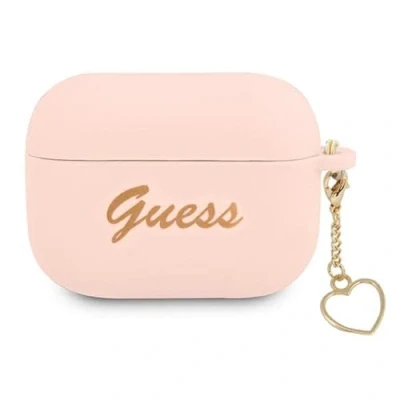 Afbeelding van Guess Heart Silicone Case Geschikt voor Apple Airpods Pro (1e Gen) Roze