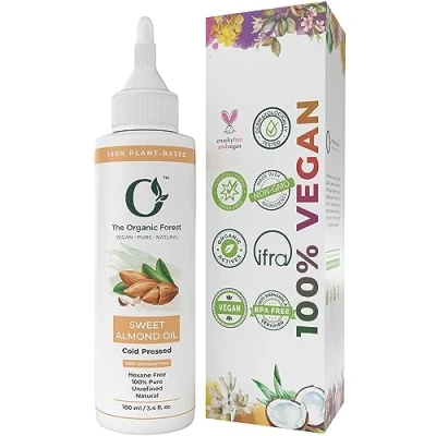 Afbeelding van Sweet Almond Oil for Hair, Skin &amp; Massage 100% Pure, Cold Pressed Natural Moisturizing Softening Ideal as a Body After Shower, Face Aceite de almendra, Dry
