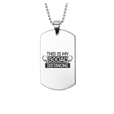 Afbeelding van Ketting RVS This is My Social Distancing