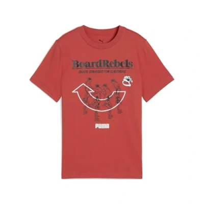 Afbeelding van Puma MID90S Graphic TEE Tshirt print voor kinderen, Maat: 176, Red fire