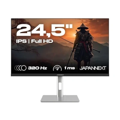 Afbeelding van JAPANNEXT Gaming Monitor 24.5&quot; IPS 320Hz 1ms Full HD (1920x1080) Hoogte en kantelverstelling (HSP) Ingebouwde luidsprekers G Sync/FreeSync 2 jaar garantie JN IPS245G320F HSP