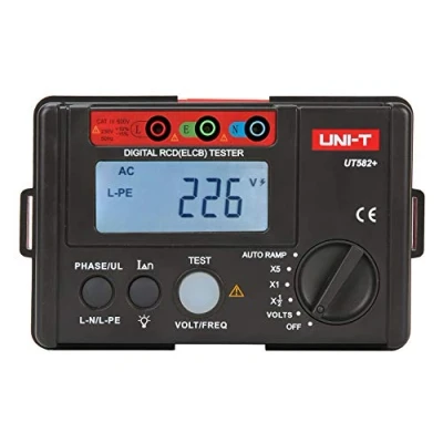 Afbeelding van UNI T UT582+ Digital RCD (ELCB) Tester AUTO RAMP Leakage Circuit Breaker Meter with Mis Operation Buzzer