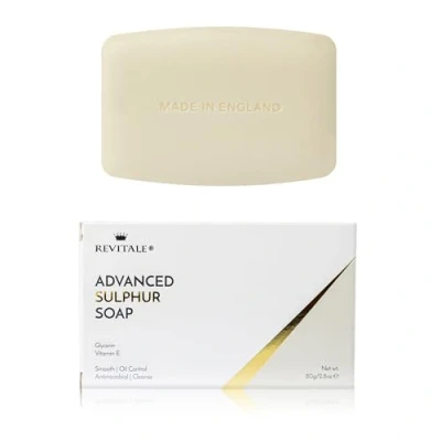 Afbeelding van Revitale Pure Vegetable Advanced Sulphur Soap Treatment 80g Antibacterieel Helpt mee eters, puistjes en huidirritatie te bestrijden