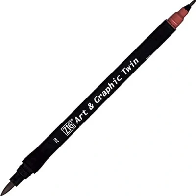 Afbeelding van ZIG Art &amp; Graphic Twin Tip brush marker Deep Red