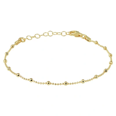Afbeelding van zilver verguld (geel) armband bolletjes 2,0 mm 16 + 3 cm micron 2103155
