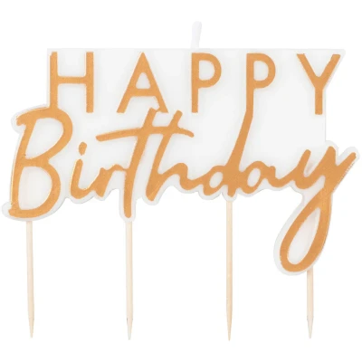 Afbeelding van Ginger ray taartkaars happy birthday