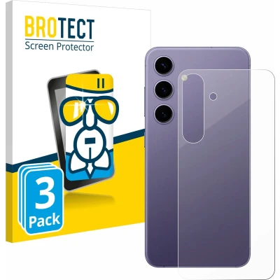 Afbeelding van BROTECT Screenprotector voor Samsung Galaxy S24 (Achterkant) Folie Beschermfolie Beschermglas transparant (3 Stuks)