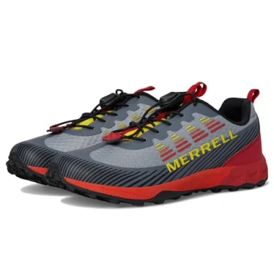 Afbeelding van Merrell Agility PEAK Unisex Trail hardloopschoenen voor kinderen, Maat: 31, Grey/lava Textiel/ synthetisch