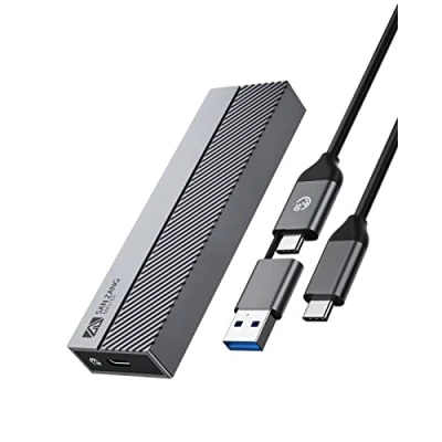 Afbeelding van NVMe M.2 behuizing, USB 3.1 GEN 2 10 Gbit/s overdracht, SSD behuizing adapter voor 2230 2242 2260 2280 PCIe M Key &amp; M+B met warmteafvoerspatch, zonder gereedschap,