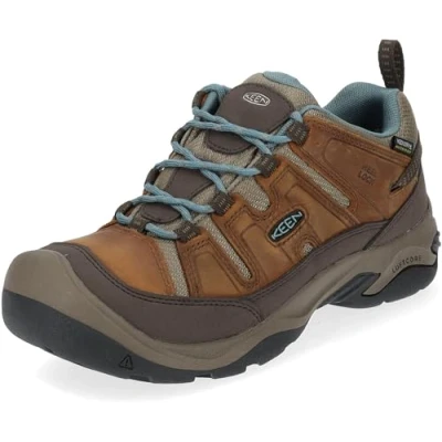 Afbeelding van Keen Circadia WP Outdoorschoenen, Dames, Maat: 41, Syrup/north atlantic Leer en textiel