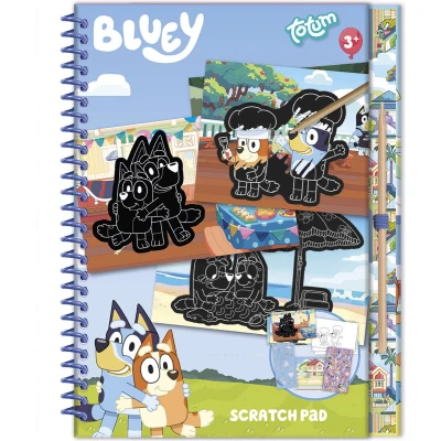 Afbeelding van Totum Bluey Scratchboek met 10 Kraskaarten