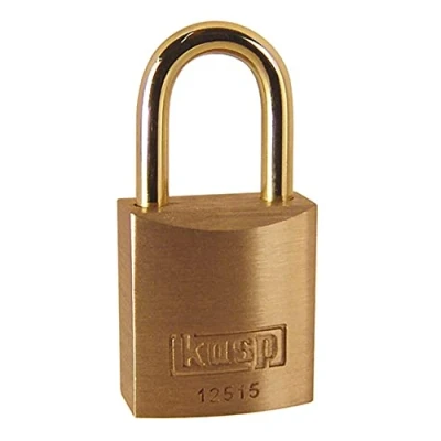 Afbeelding van Kasp K12515D Hangslot 15 mm Verschillend sluitend Goud geel Sleutelslot
