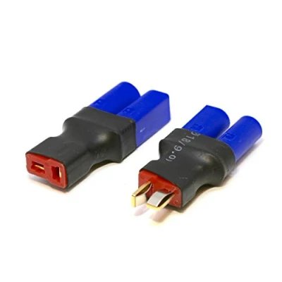 Afbeelding van VUNIVERSUM 2 delige premium adapterset EC5 stekker naar T Dean mannelijke vrouwelijke hoogstroomstekker 5 mm gouden adapterkabel voor Lipo accu batterij