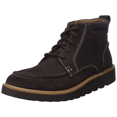 Afbeelding van Clarks Barnes Mid Fashion Boot, Dark Brown Suede, 41 EU