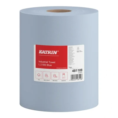 Afbeelding van Poetsrol Katrin Classic 481108 verlijmd 2laags 360x220mm 2x500vel blauw