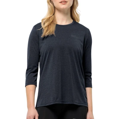 Afbeelding van Jack Wolfskin Crosstrail 3/4 T W Longsleeve, Dames, Maat: XL, Night blue