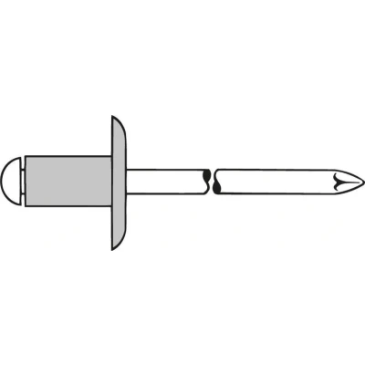 Afbeelding van Gesipa Blindklinknagel klinknagelschacht d x l 4 12 mm K12 aluminium / staal 500 stuks 1454097